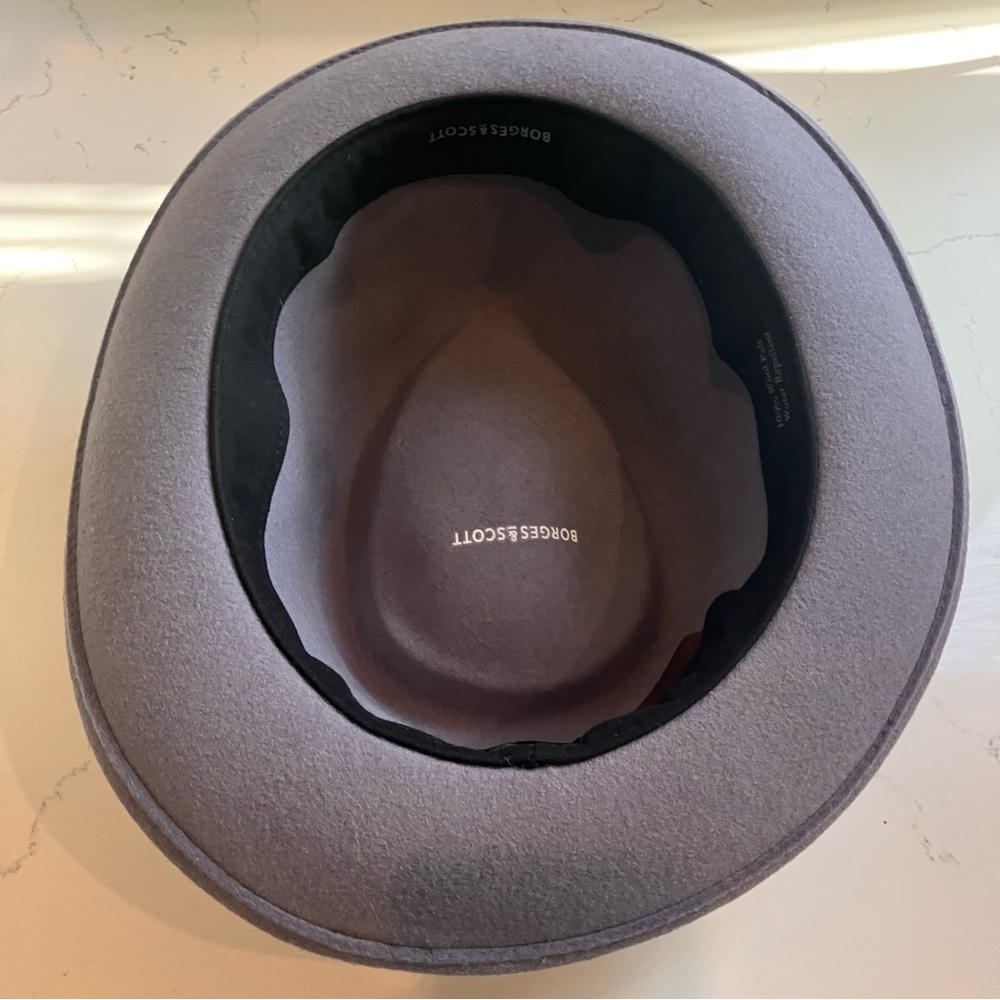 Borges & Scott Doyle Teardrop Fedora 100% Wool Felt Water Repellant 62 cm XL - Picture 7 of 12